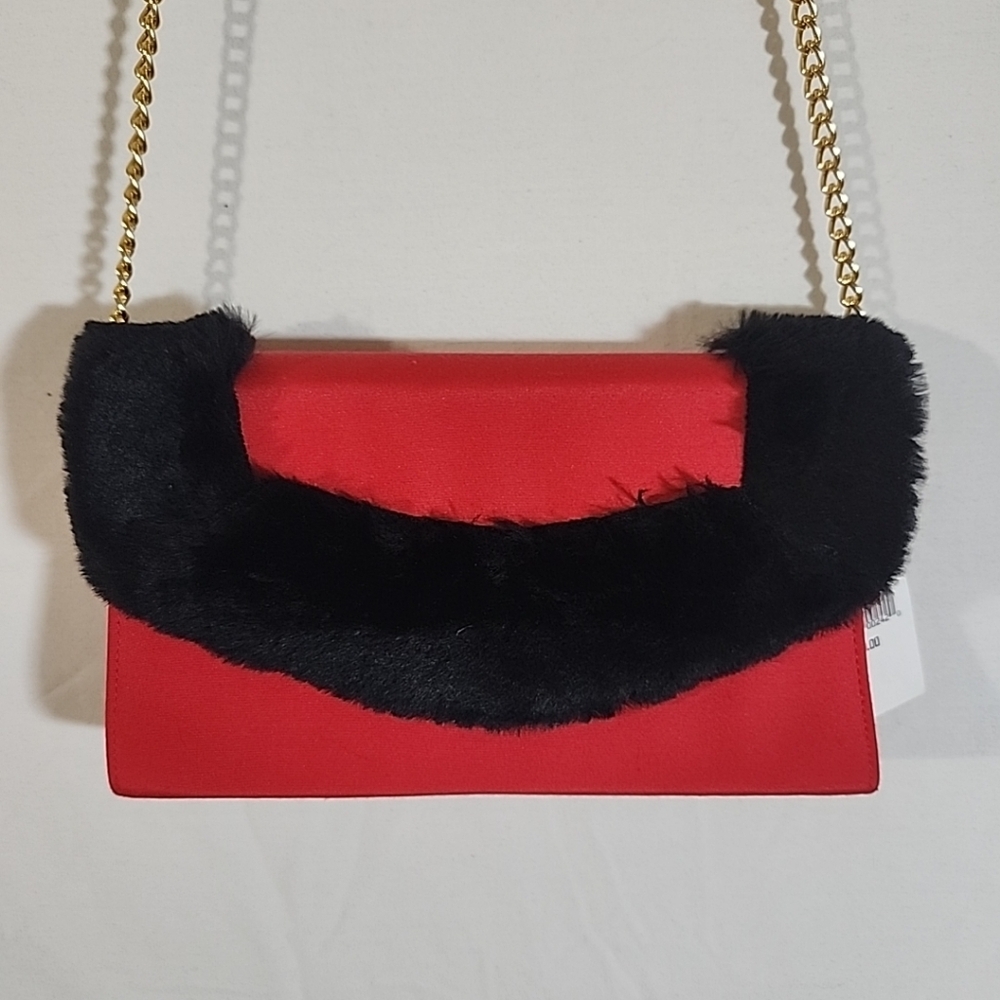 New VINTGE 'BMichael NY' HOLLYWOOD Purse Magnetic Faux Fur *Retired-Includes Tag